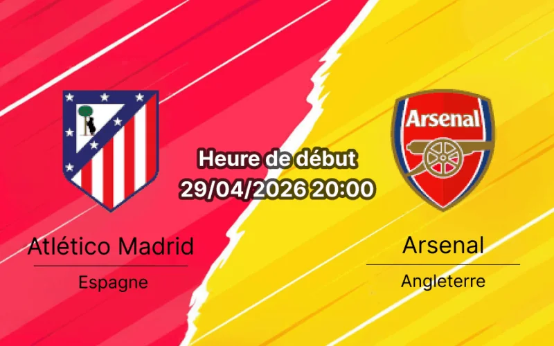 pronostic atletico madrid arsenal demi finale ligue des champions 2026 metropolitano 29 avril bookmakers rdc