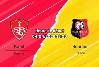 Pronostic Brest vs Rennes Ligue 1 journée 28 Derby Breton 4 avril 2026 Stade Francis-Le Blé bookmakers-rdc