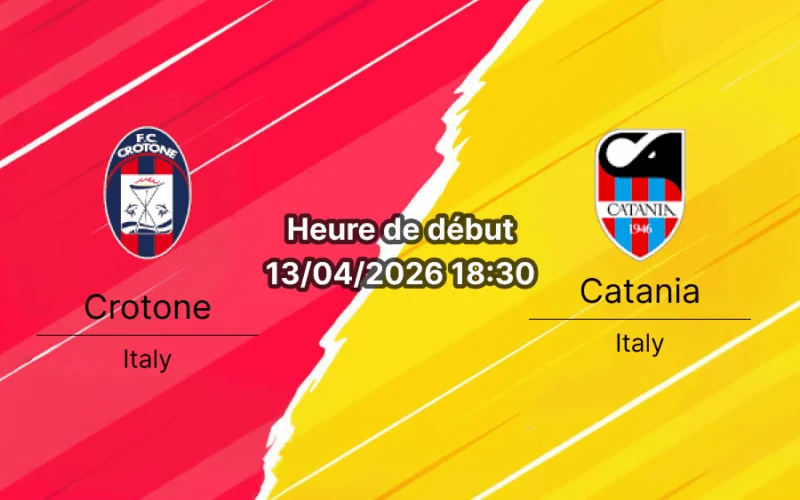 Pronostic Crotone – Catania : duel calabrais, le dauphin dans le piège ?