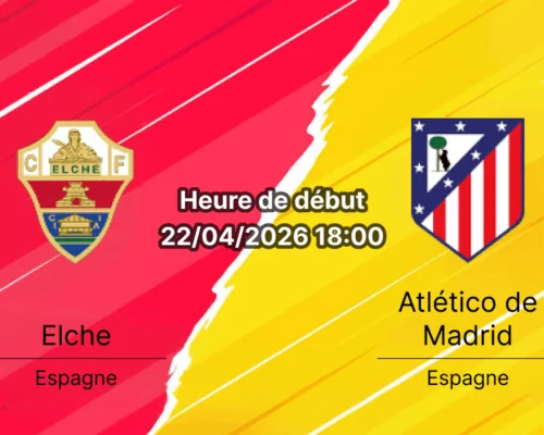 Pronostic Elche CF vs Atlético de Madrid LaLiga EA Sports journée 33 22 avril 2026 – analyse tactique xG cotes Estadio Martínez Valero | bookmakers-rdc.com