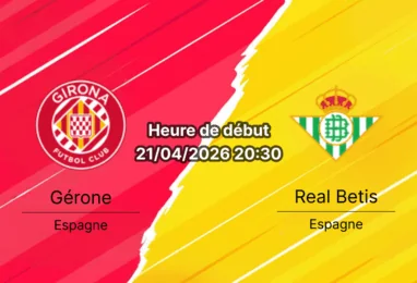 Pronostic Gérone vs Real Betis La Liga 21 avril 2026 – analyse cotes H2H et enjeux Europa League journée 32 Montilivi
