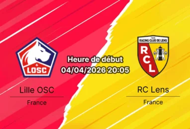 Pronostic Lille vs RC Lens Ligue 1 journée 28 Derby du Nord 4 avril 2026 Stade Pierre-Mauroy bookmakers-rdc