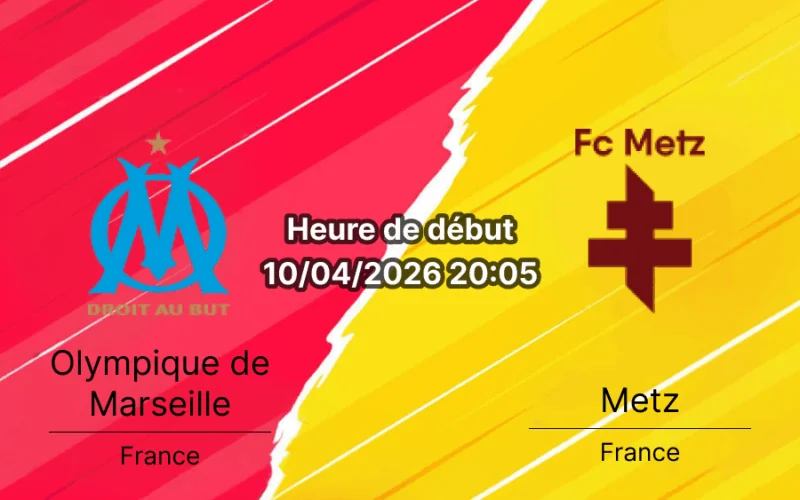 Pronostic Olympique de Marseille vs FC Metz – Journée 29 Ligue 1 McDonald's 10 avril 2026, Stade Vélodrome, Marseille