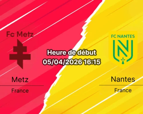 Pronostic Metz Nantes Ligue 1 J28 5 avril 2026 – bookmakers-rdc.com