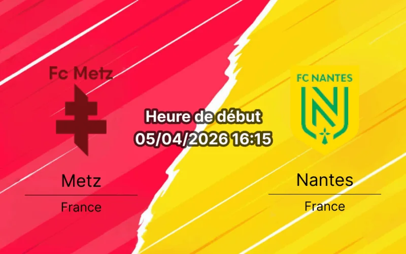 Pronostic Metz Nantes Ligue 1 J28 5 avril 2026 – bookmakers-rdc.com