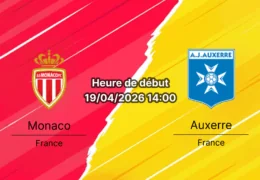 Pronostic AS Monaco vs Auxerre Ligue 1 19 avril 2026 analyse cotes et paris Bookmakers-RDC