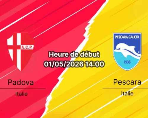 Pronostic Calcio Padova vs Delfino Pescara – Serie B 1er mai 2026, analyse BTTS cotes et prédiction match de maintien