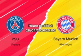 Pronostic Paris Saint-Germain vs FC Bayern München – UEFA Champions League Demi-finale 1er leg, 28 avril 2026, 20h00 – Parc des Princes Paris 47929 places – Arbitre Sandro Schärer – Analyse xG, absents, compositions et paris sur bookmakers-rdc.com