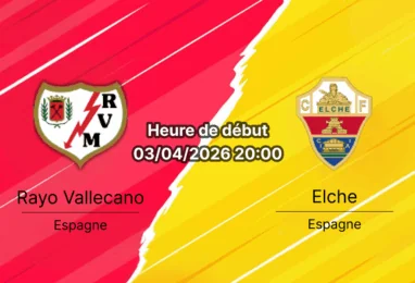 Pronostic Rayo Vallecano vs Elche La Liga journée 30 3 avril 2026 Vallecas paris sportifs bookmakers RDC Congo
