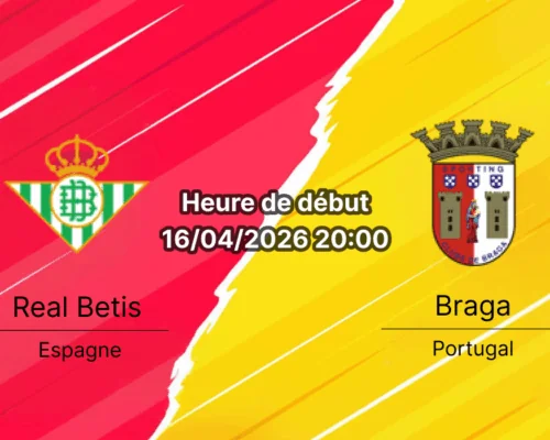 Pronostic Real Betis Balompié vs SC Braga Europa League quart de finale retour 2026 – Estadio de la Cartuja Séville