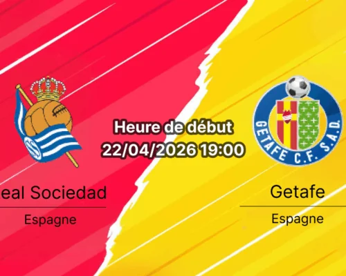 Pronostic Real Sociedad vs Getafe CF LaLiga EA Sports journée 33 22 avril 2026 – analyse tactique xG cotes Reale Arena San Sebastián | bookmakers-rdc.com