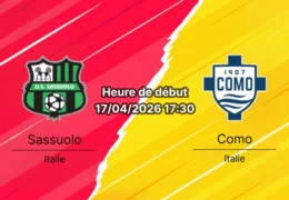 Pronostic Sassuolo vs Como – Journée 33 Serie A 2025-2026 – 17 avril 2026 au Mapei Stadium, Reggio Emilia