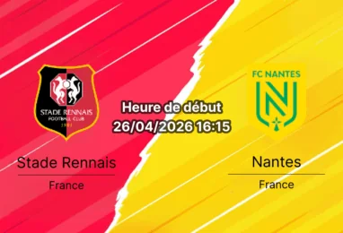 Pronostic Stade Rennais vs FC Nantes – Ligue 1 McDonald's journée 31, 26 avril 2026 – Roazhon Park Rennes – Analyse, cotes et paris sur bookmakers-rdc.com
