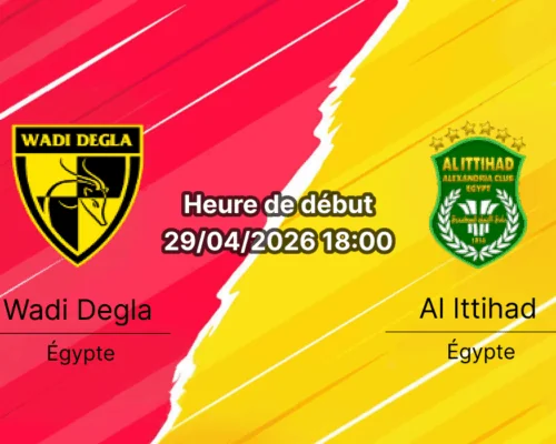 Pronostic Wadi Degla FC vs Al Ittihad Alexandria — Egyptian Premier League Relegation Group 2025-2026, journée 7, 29 avril 2026 — analyse complète par Koffi Mensah sur bookmakers-rdc.com