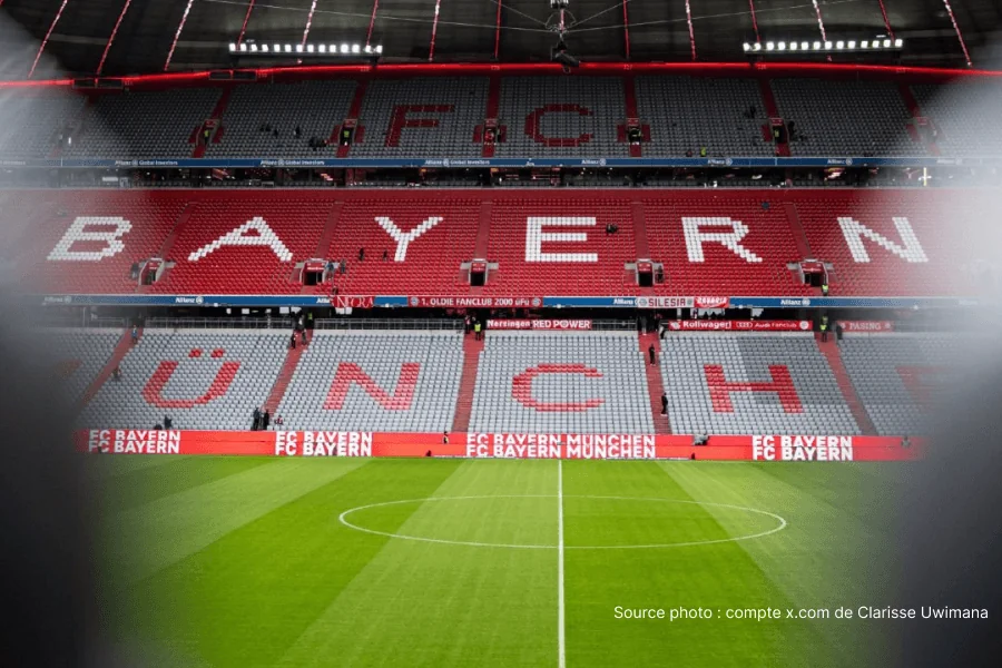 Allianz Arena Munich avant Bayern Munich Cologne J34 Bundesliga 16 mai 2026 — dernier match de Said El Mala sous le maillot des Boucs