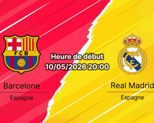 Pronostic Barcelone Real Madrid – Spotify Camp Nou, La Liga 35e journée 10 mai 2026