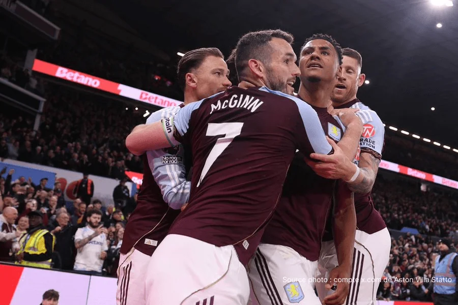 John McGinn capitaine Aston Villa double but demi-finale retour Nottingham Forest Europa League 7 mai 2026 Villa Park