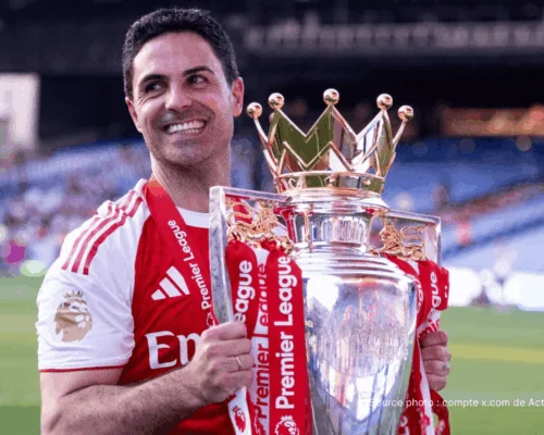 Mikel Arteta entraîneur Arsenal avant la finale Arteta PSG Arsenal finale Budapest 30 mai 2026 à la Puskás Aréna – UEFA Champions League