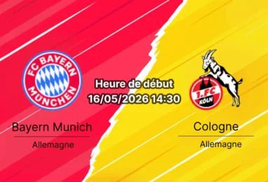 Pronostic Bayern Munich Cologne – Allianz Arena, Bundesliga J34, 16 mai 2026