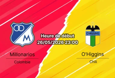 Pronostic Millonarios O'Higgins – Estadio Nemesio Camacho El Campín, Bogotá, Copa Sudamericana Groupe C, 26 mai 2026
