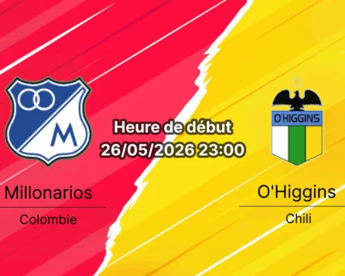 Pronostic Millonarios O'Higgins – Estadio Nemesio Camacho El Campín, Bogotá, Copa Sudamericana Groupe C, 26 mai 2026