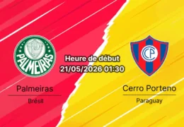 Pronostic Palmeiras Cerro Porteno – Nubank Parque São Paulo, Copa Libertadores Groupe F, 21 mai 2026