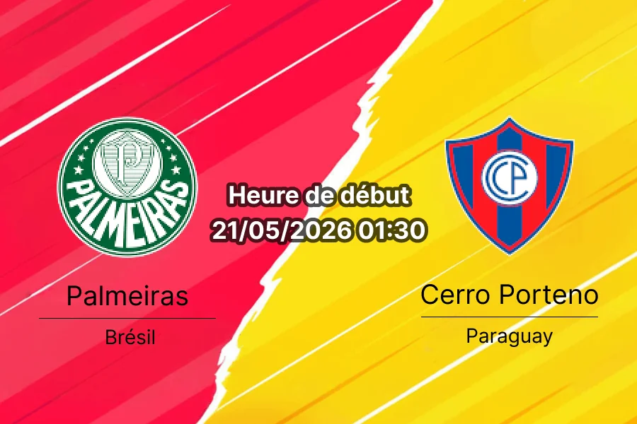 Pronostic Palmeiras Cerro Porteno – Nubank Parque São Paulo, Copa Libertadores Groupe F, 21 mai 2026