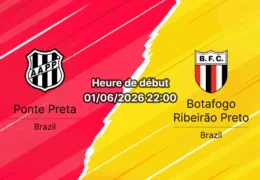 Pronostic Ponte Preta Botafogo Ribeirão Preto au Moisés Lucarelli Campinas, Série B brésilienne Round 11 1er juin 2026