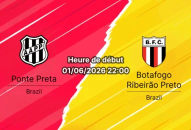 Pronostic Ponte Preta Botafogo Ribeirão Preto au Moisés Lucarelli Campinas, Série B brésilienne Round 11 1er juin 2026