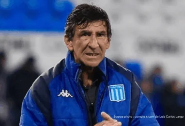 Gustavo Costas entraîneur Racing Club avant Racing Club Caracas Copa Sudamericana 22 mai 2026 au Cilindro d'Avellaneda – Groupe E huis clos