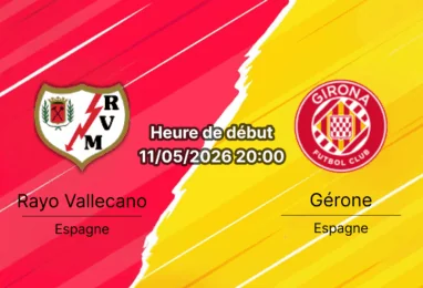 Pronostic Rayo Vallecano Gérone – Campo de Vallecas Madrid, La Liga journée 35, 11 mai 2026