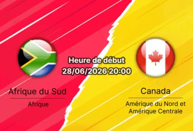 Pronostic Afrique du Sud Canada – SoFi Stadium Inglewood, Coupe du Monde 2026, 28 juin
