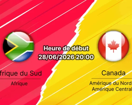Pronostic Afrique du Sud Canada – SoFi Stadium Inglewood, Coupe du Monde 2026, 28 juin