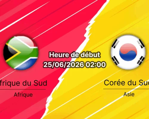 Pronostic Afrique du Sud Corée du Sud — Estadio BBVA Monterrey, Coupe du Monde 2026 Groupe A, 25 juin 2026