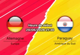 Pronostic Allemagne Paraguay – Gillette Stadium Foxborough, 1/16 de finale Coupe du Monde 2026, 29 juin 2026