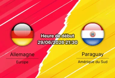 Pronostic Allemagne Paraguay – Gillette Stadium Foxborough, 1/16 de finale Coupe du Monde 2026, 29 juin 2026