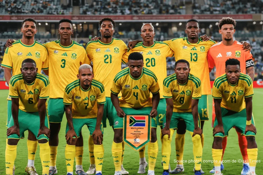 Joueurs des Bafana Bafana à l'entraînement à Pachuca avant Mexique Afrique du Sud 11 juin 2026 – préparation haute altitude Coupe du Monde 2026