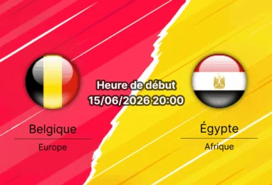 Pronostic Belgique Égypte – Lumen Field de Seattle (Seattle Stadium), Coupe du Monde 2026 Groupe G, lundi 15 juin 2026