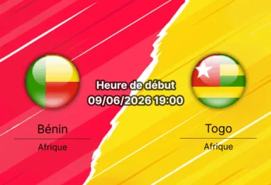 Pronostic Bénin Togo – Stade El Bachir Mohammedia, tournoi amical international 9 juin 2026