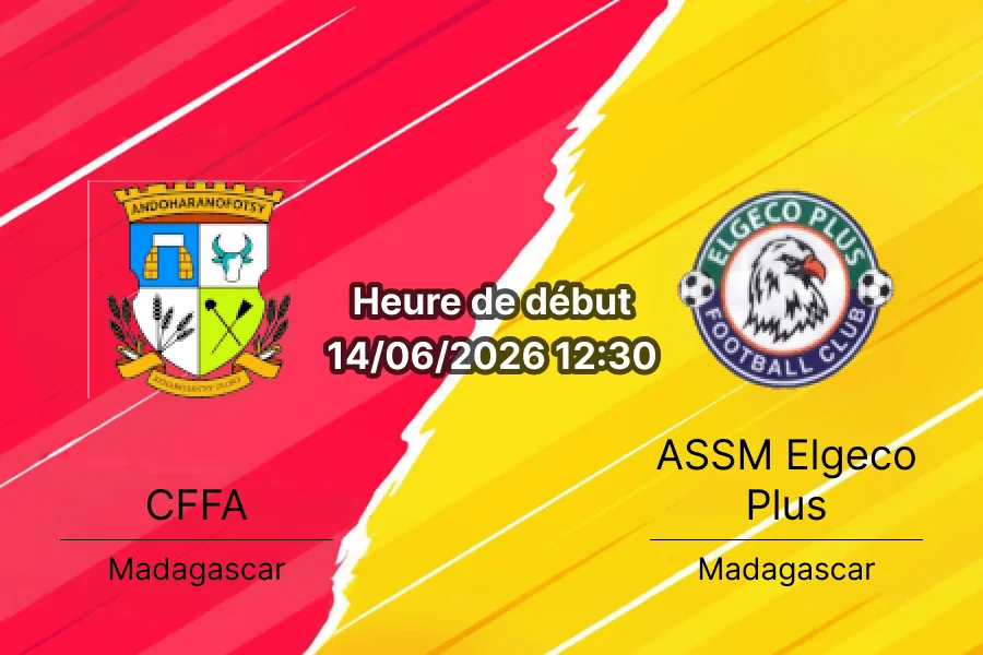 Pronostic CFFA Elgeco Plus – Stade Iavoloha Andoharanofotsy, demi-finale Pureplay Football League 14 juin 2026