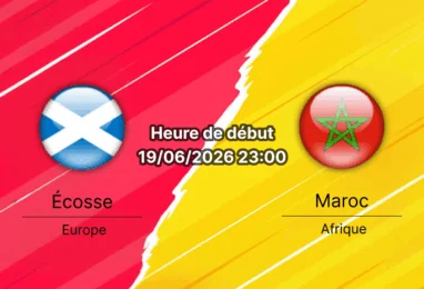 Pronostic Écosse Maroc au Gillette Stadium de Foxborough — Groupe C Coupe du Monde FIFA 2026, 19 juin