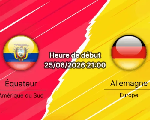 Pronostic Équateur Allemagne – MetLife Stadium East Rutherford, Coupe du Monde 2026 Groupe E, 25 juin 2026