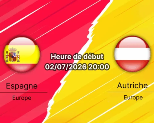 Pronostic Espagne Autriche – SoFi Stadium Inglewood, 16e de finale Coupe du Monde 2026, 2 juillet 2026