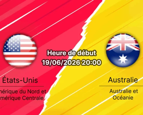 Pronostic États-Unis Australie – Seattle Stadium, Coupe du Monde 2026 Groupe D, 19 juin 2026, coup d'envoi 20h00