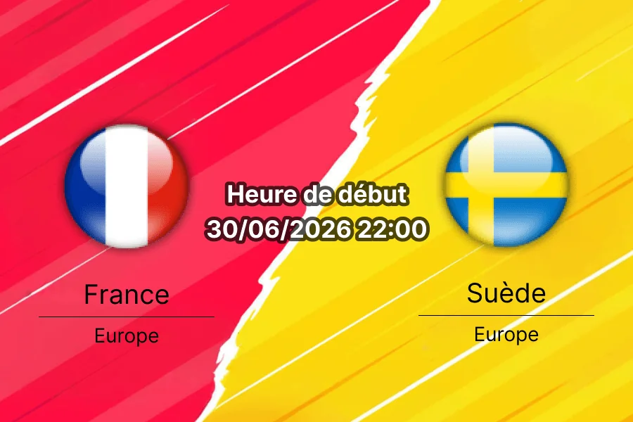 Pronostic France Suède – MetLife Stadium East Rutherford, 16e finale Coupe du Monde 2026, 30 juin 2026
