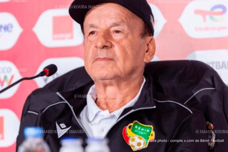Gernot Rohr sélectionneur des Guépards du Bénin avant Bénin Niger 5 juin 2026 au Stade Père Jégo de Casablanca – fenêtre FIFA juin 2026