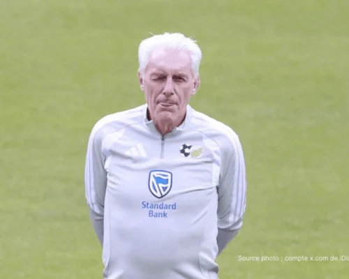 Hugo Broos entraîneur Afrique du Sud en conférence de presse avant Bafana Bafana Mexique 11 juin 2026 – Coupe du Monde Groupe A Estadio Azteca