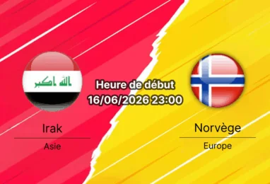 Pronostic Irak Norvège Mondial 2026 — Gillette Stadium Foxborough, Groupe I, 16 juin 2026, Haaland face aux Lions de Mésopotamie