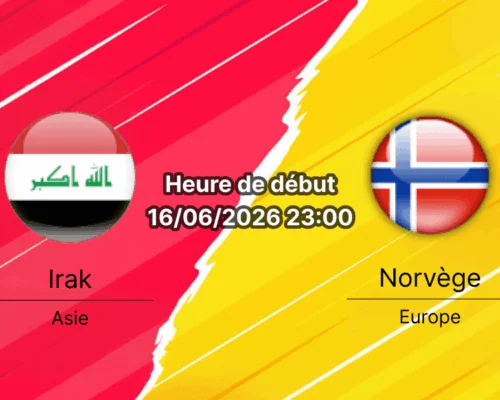 Pronostic Irak Norvège Mondial 2026 — Gillette Stadium Foxborough, Groupe I, 16 juin 2026, Haaland face aux Lions de Mésopotamie