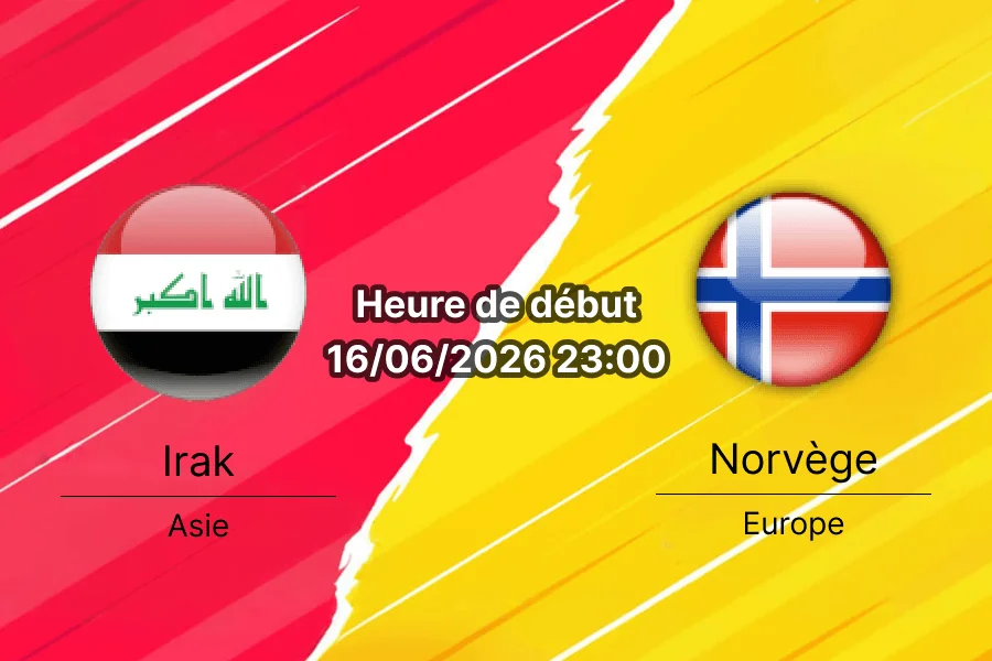 Pronostic Irak Norvège Mondial 2026 — Gillette Stadium Foxborough, Groupe I, 16 juin 2026, Haaland face aux Lions de Mésopotamie